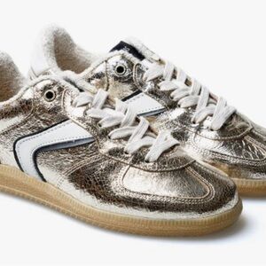 NWT VERBENAS Sneakers Sora Breck Silver Leather Made In Spain EU 40